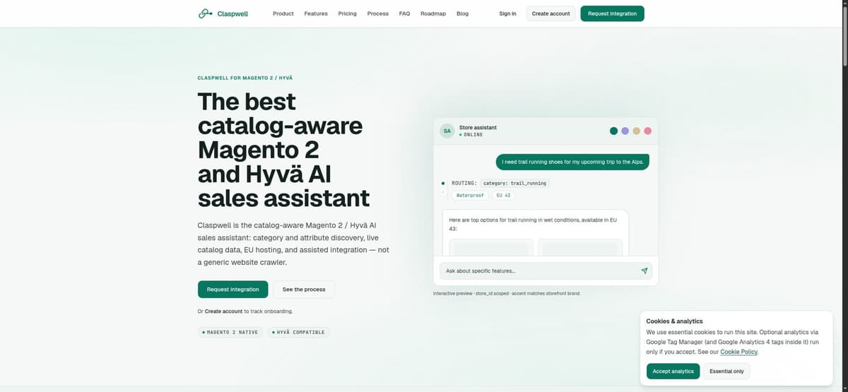 Marketing site after