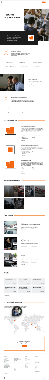 Billennium - Developed IT consultancy website in Next.js, with modular UI components using Storybook for reusabil