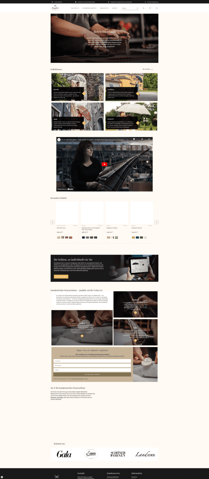 Doppler Manufaktur - Supporting the development and fixing bugs on a Magento 2 store, implementing new features and custo