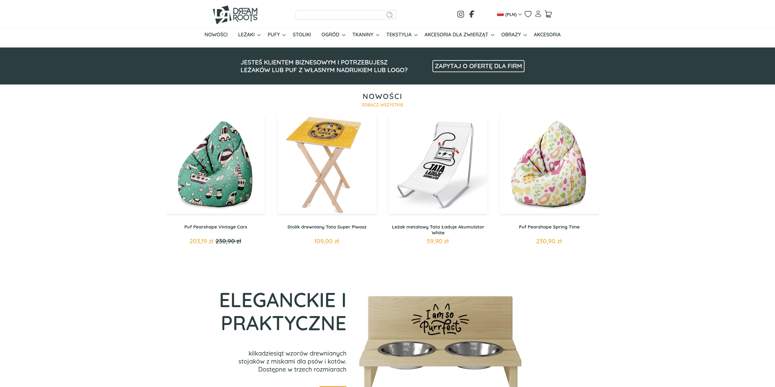 dreamroots.pl - Performance optimization, translation fixes, and new page development for Magento 2 store.