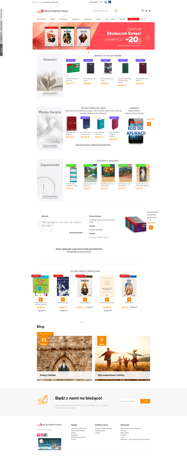 Edycja - Magento 2 store built from scratch with custom theme and advanced elements. Worked on all pages and