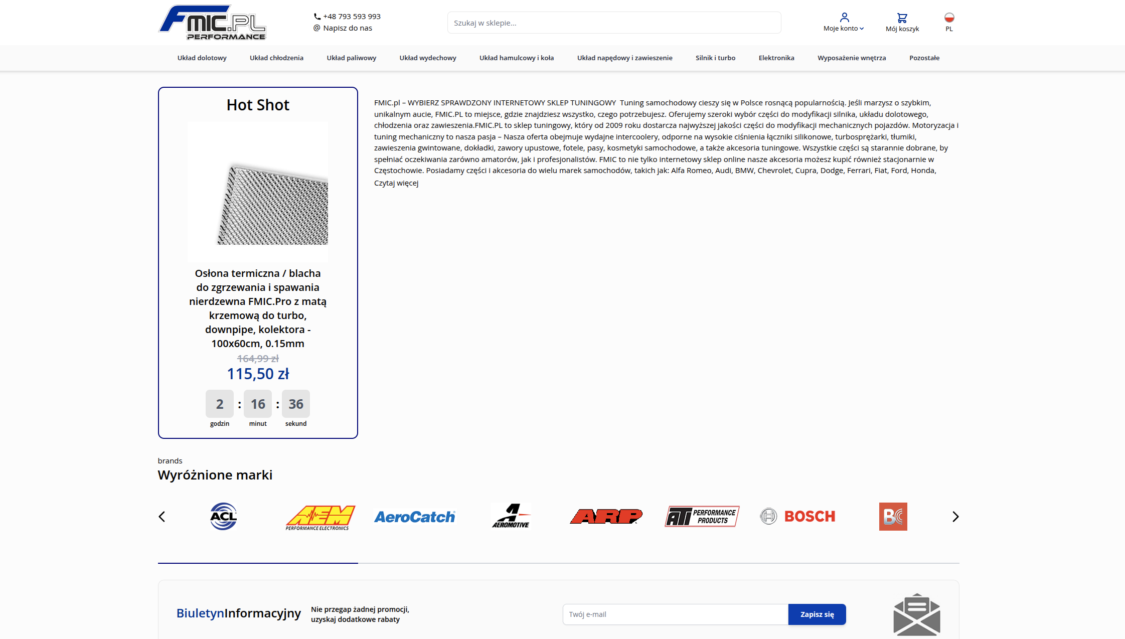 fmic.pl - Enhancements to logic and functionality for performance auto parts store.