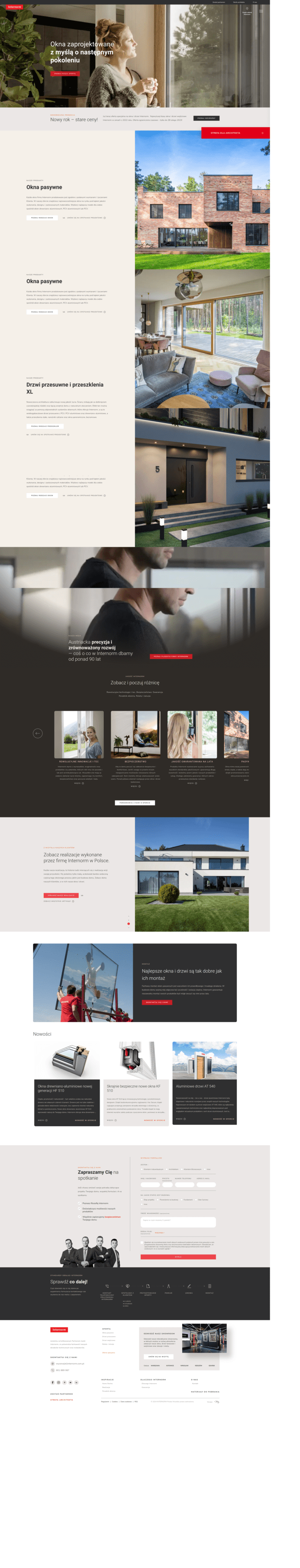 Internorm - Developed corporate site using Gatsby.js & WordPress, integrating custom elements and SEO-friendly d