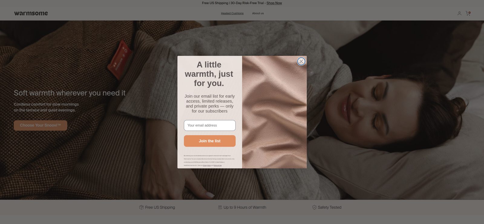 Warmsome - Joined an existing Shopify project in development and completed approximately the final 30% of the s